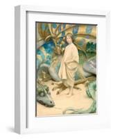 The Child in the World (W/C on Paper)-Thomas Cooper Gotch-Framed Giclee Print