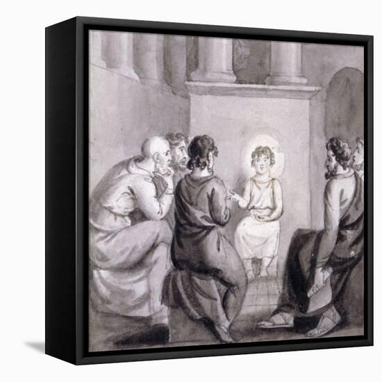 The Child Jesus in the Temple, 19th Century-null-Framed Stretched Canvas