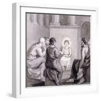 The Child Jesus in the Temple, 19th Century-null-Framed Giclee Print