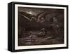 The Child Moses on the Nile-Gustave Dore-Framed Stretched Canvas