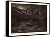 The Child Moses on the Nile-Gustave Dore-Framed Stretched Canvas