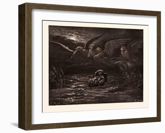 The Child Moses on the Nile-Gustave Dore-Framed Giclee Print