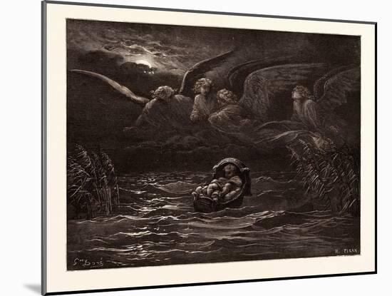 The Child Moses on the Nile-Gustave Dore-Mounted Giclee Print