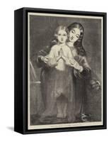 The Child's Prayer-Richard Redgrave-Framed Stretched Canvas