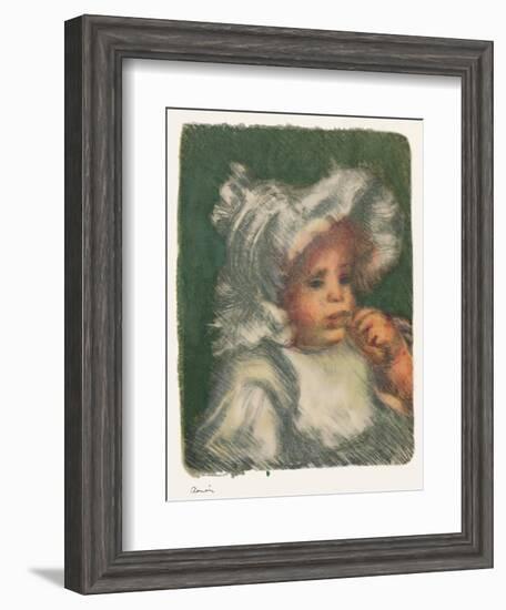 'The Child with the Biscuit', c.1898-1899, (1946)-Pierre-Auguste Renoir-Framed Giclee Print