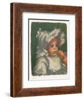 'The Child with the Biscuit', c.1898-1899, (1946)-Pierre-Auguste Renoir-Framed Giclee Print