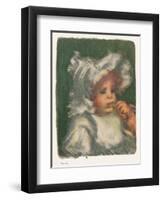 'The Child with the Biscuit', c.1898-1899, (1946)-Pierre-Auguste Renoir-Framed Giclee Print