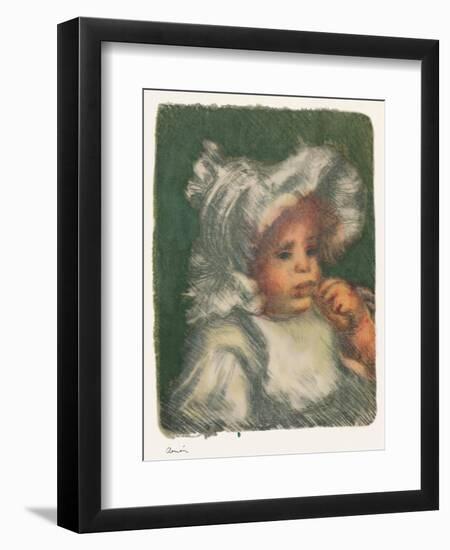 'The Child with the Biscuit', c.1898-1899, (1946)-Pierre-Auguste Renoir-Framed Giclee Print