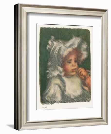 'The Child with the Biscuit', c.1898-1899, (1946)-Pierre-Auguste Renoir-Framed Giclee Print