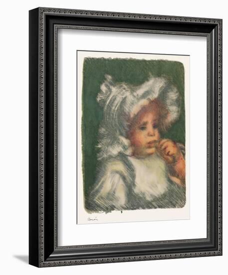 'The Child with the Biscuit', c.1898-1899, (1946)-Pierre-Auguste Renoir-Framed Giclee Print