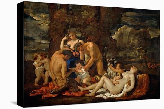 The Childhood of Bacchus-Nicolas Poussin-Stretched Canvas