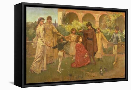 The Childhood of Dante-Jessie Macgregor-Framed Stretched Canvas