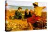 The Childhood of Raleigh-John Everett Millais-Stretched Canvas