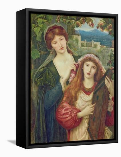 The Childhood of Saint Cecily-Marie Spartali Stillman-Framed Stretched Canvas