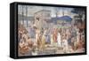 The Childhood of Saint Genevieve, 1874-Pierre Puvis de Chavannes-Framed Stretched Canvas