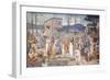 The Childhood of Saint Genevieve, 1874-Pierre Puvis de Chavannes-Framed Giclee Print