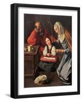 The Childhood of the Virgin, by Zurbaran, Francisco, De (1598-1664). Oil on Canvas, 1630-1635. Ablo-Francisco de Zurbaran-Framed Giclee Print