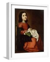 The Childhood of the Virgin, C1660-Francisco de Zurbarán-Framed Giclee Print