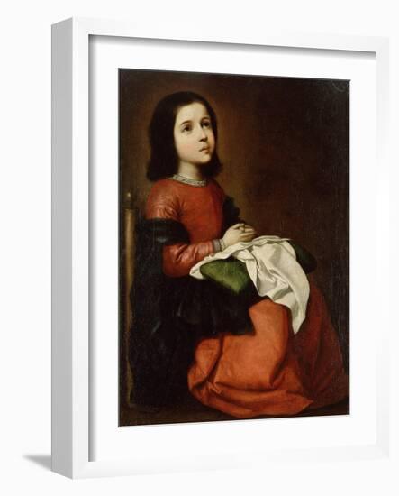 The Childhood of the Virgin, C1660-Francisco de Zurbarán-Framed Giclee Print