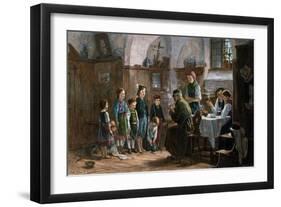 The Children and the Uncle. Studied in Vienna and Munich-null-Framed Giclee Print