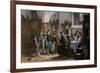 The Children and the Uncle. Studied in Vienna and Munich-null-Framed Giclee Print