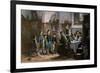 The Children and the Uncle. Studied in Vienna and Munich-null-Framed Giclee Print