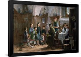 The Children and the Uncle. Studied in Vienna and Munich-null-Framed Giclee Print