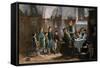 The Children and the Uncle. Studied in Vienna and Munich-null-Framed Stretched Canvas