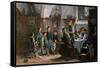 The Children and the Uncle. Studied in Vienna and Munich-null-Framed Stretched Canvas