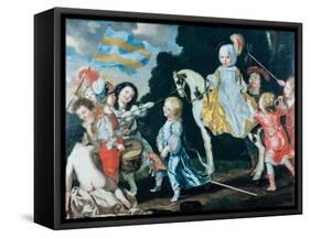 The Children of Carl Gustav Wrangel, 1651-David Klocker Ehrenstrahl-Framed Stretched Canvas