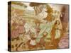 The Children of Hamelin Follow the Pied Piper and are Not Seen Again-Olive Wood-Stretched Canvas