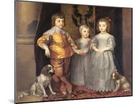 The Children of King Charles I of England (1600-49) and Queen Henrietta Maria (1609-69), 1637-Sir Anthony Van Dyck-Mounted Giclee Print