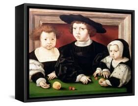 The Children of King Christian II of Denmark-Jan Gossaert-Framed Stretched Canvas