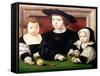 The Children of King Christian II of Denmark-Jan Gossaert-Framed Stretched Canvas