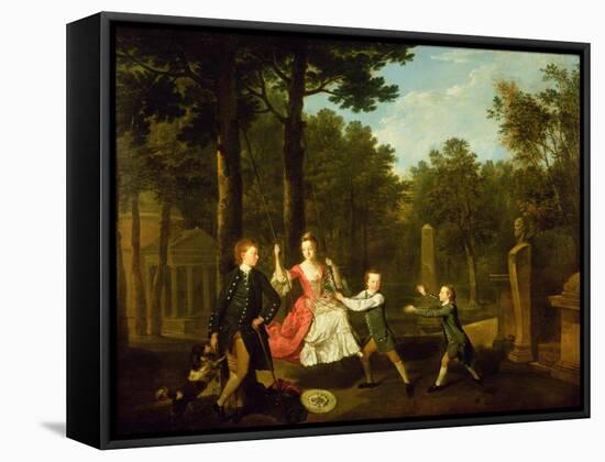 The Children of the 4th Duke of Devonshire-Johann Zoffany-Framed Stretched Canvas