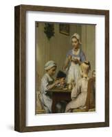 The Children's Breakfast Table, 1879-Albert Anker-Framed Giclee Print