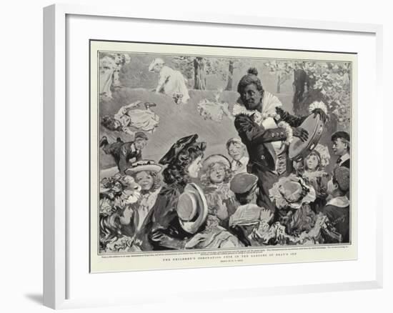The Children's Coronation Fete in the Gardens of Gray's Inn-William T. Maud-Framed Giclee Print