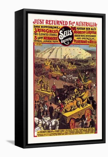 The Children's Dream of Fairy Land: Sells Brothers Circus-null-Framed Stretched Canvas