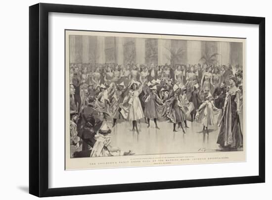 The Children's Fancy Dress Ball at the Mansion House, Juvenile Entertainers-Frederic De Haenen-Framed Giclee Print