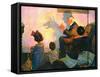 The Children’s Hour (or Shadows on the Wall)-Norman Rockwell-Framed Stretched Canvas