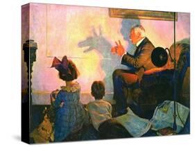 The Children’s Hour (or Shadows on the Wall)-Norman Rockwell-Stretched Canvas