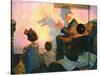 The Children’s Hour (or Shadows on the Wall)-Norman Rockwell-Stretched Canvas