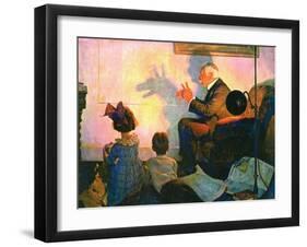 The Children’s Hour (or Shadows on the Wall)-Norman Rockwell-Framed Giclee Print