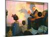 The Children’s Hour (or Shadows on the Wall)-Norman Rockwell-Mounted Giclee Print