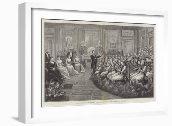 The Children's Orchestra Performing before the Queen at Windsor-null-Framed Giclee Print