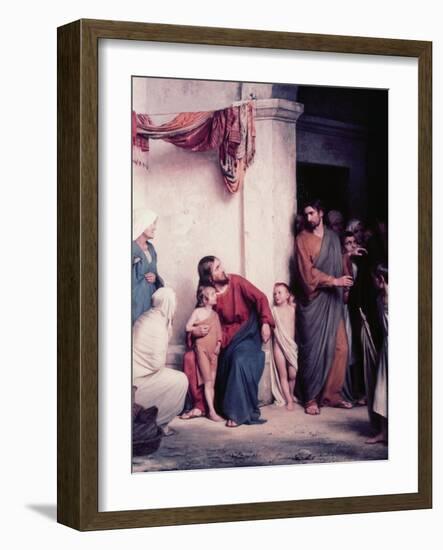 The Children Welcomed-Carl Bloch-Framed Giclee Print