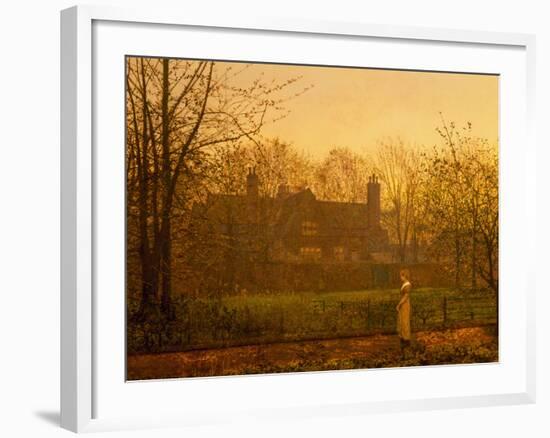 The Chill of Autumn, 1881 oil on board-John Atkinson Grimshaw-Framed Giclee Print