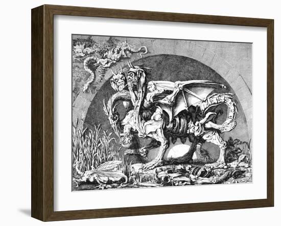 The Chimera (La Chimère De Monsieur Desprez)-Louis Jean Desprez-Framed Art Print