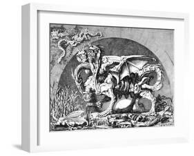 The Chimera (La Chimère De Monsieur Desprez)-Louis Jean Desprez-Framed Art Print