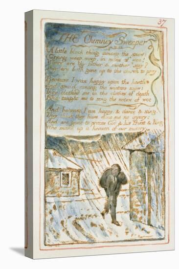 The Chimney Sweeper: Plate 37 from Songs of Innocence and of Experience C.1815-26-William Blake-Stretched Canvas